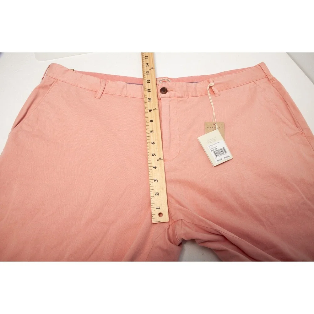 Faherty Stretch Chino Shorts Mens 42 Coral Pink Garment Dyed MBC0017COR New
